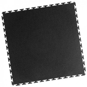 Homegymvloer pvc kliktegel 5 mm zwart